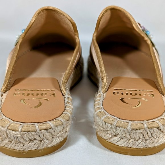 NWT Floral Embroidered Espadrilles with Beaded Embellishments, Kanna Size EU 37 - Picture 10 of 14